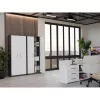 ESTANTE FECHADA OLIV 2D, ANTRACITE/Branco CONJUNTO