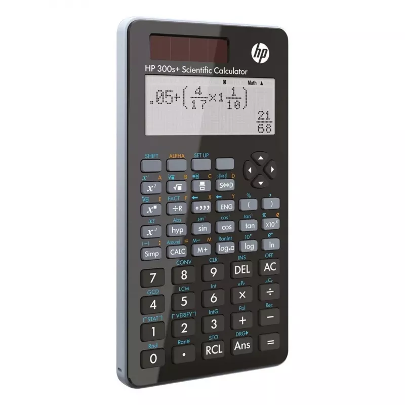 HP 300s+ (NW277AA) calculadora científica de bolso, célula solar + pilha LR44, 79 x 15 x 153 mm, 112 g, preta