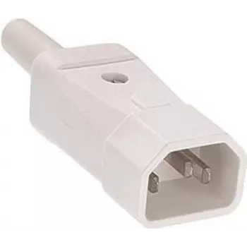 Ficha de rede IEC-C14 Bachmann 915.271 branco