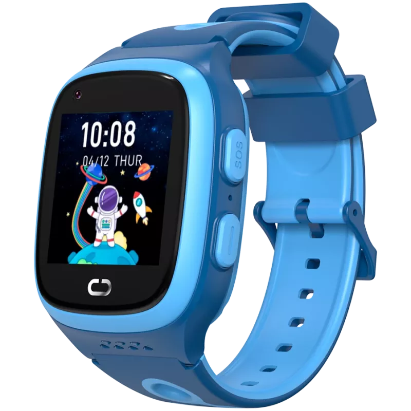 Relógio infantil Canyon ZEFIR KW-49 E-SIM 4G GPS WiFi Vídeo Música Jogos Aprender inglês, azul