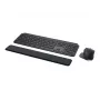 Logitech MX Keys Combo for Business - conjunto teclado e rato - retroiluminado - sem fios - Bluetooth LE - QWERTY - GB - grafite