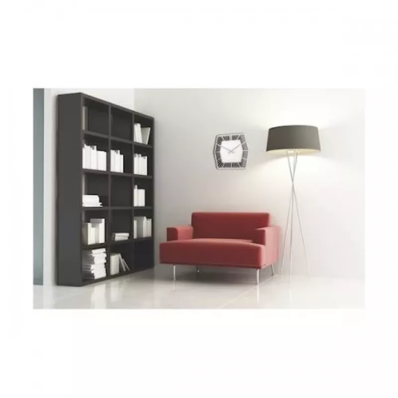 Relógio de parede NeXtime 8128zw Hexagon, 43x43 cm, branco