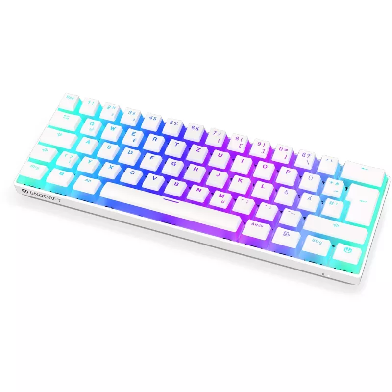 Thock Compact Wireless Pudding Onyx White, Teclado Gaming Branco, Layout DE, Kailh Box Red