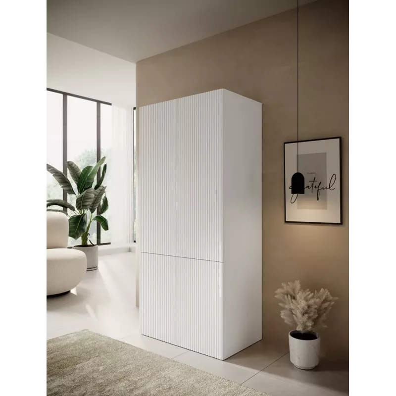 Armário cama meble PAFOS 2D 90x55,5x198,5 cm branco mate com 2 prateleiras