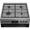 Fogão independente a gás-elétrico BEKO FBM62330GXTN 60 cm, placa a gás de 4 queimadores, forno elétrico de 72 l, classe de eficiência energética A