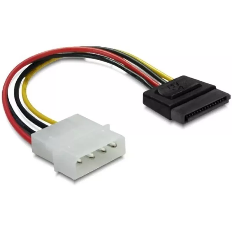 Cabo de alimentação SATA HDD DeLOCK B40160100 ficha 4 pinos reta 0,12 m