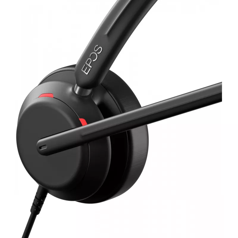 Epos IMPACT 730, headset mono, com fios, 3 microfones digitais, tecnologia Super-Wideband