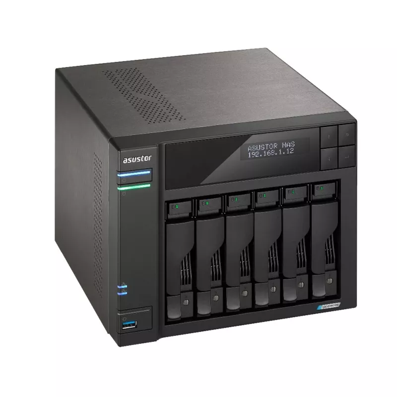 NAS Asustor LOCKERSTOR 6 Desktop Intel® Celeron® N5105 8 GB DDR4 HDD ADM preto
