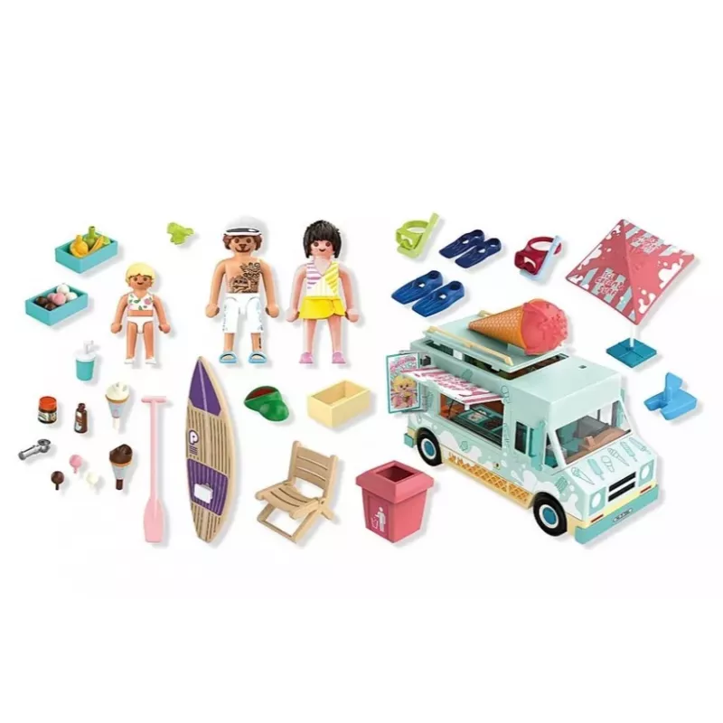 Conjunto de jogo PLAYMOBIL carrinha de gelados e surfshop 71904 com figuras