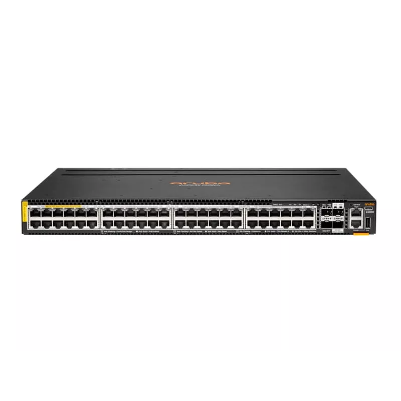Switch de rede gerido HP Enterprise Aruba R8S90A 48x 5G Ethernet (100/1000/5000) PoE, consola RJ-45/USB-C, 880 Gbit/s