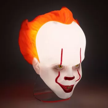 Candeeiro de mesa Paladone máscara luminosa PP11207ITV2 Pennywise LED, candeeiro temático em forma de máscara