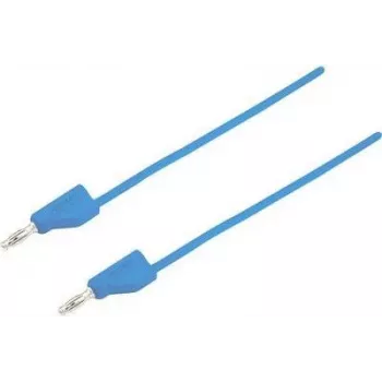 Cabo de teste VOLTCRAFT [ficha 4 mm - ficha 4 mm] 1 m azul MSB-300 (MSB-300-1-BL)
