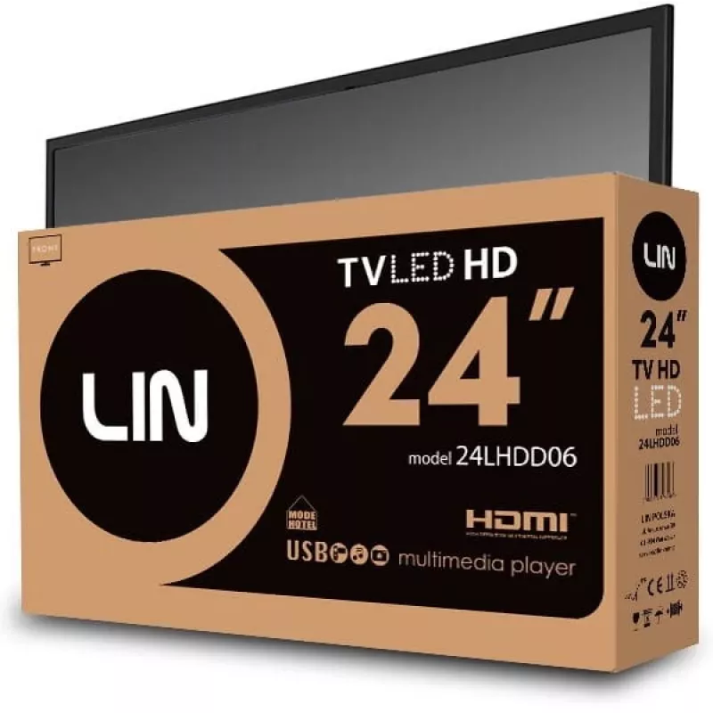LIN 24LHDD06 HD Ready DVB-T2 preto