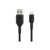 Cabo entrançado USB-Lightning 1 m preto