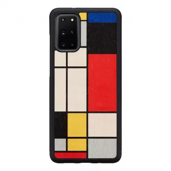 Capa para telemóvel Man and Wood Galaxy S20+ madeira preto — capa de madeira protetora para Samsung Galaxy S20+