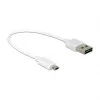 Cabo USB DeLOCK 84805 USB 2.0 0,2 m USB A Micro-USB B branco
