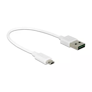 Cabo USB DeLOCK 84805 USB 2.0 0,2 m USB A Micro-USB B branco