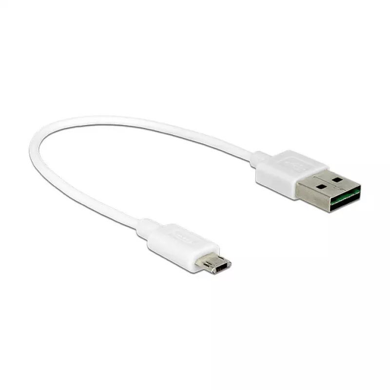Cabo USB DeLOCK 84805 USB 2.0 0,2 m USB A Micro-USB B branco