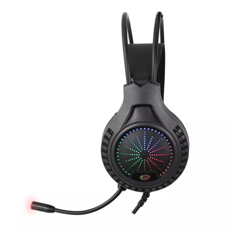 Esperanza EGH5000 Aviator auscultadores gaming com microfone, som surround virtual 5.1, USB 2.0, 32 Ω, controlo de volume, pretos