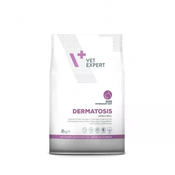 VETEXPERT Veterinary Diet Dermatosis Dog Lamb & Krill ração seca para cães, 2 kg