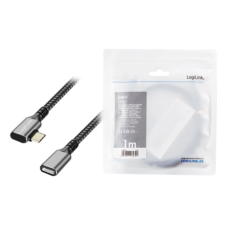USB 3.2 Gen2 Type-C para conector fêmea USB-C, PD, 1 m