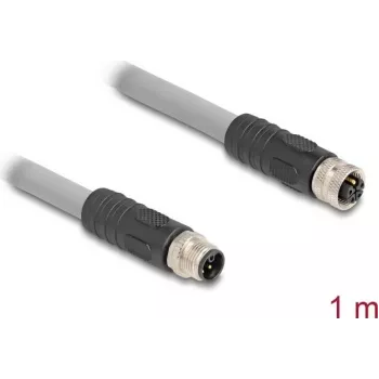 Cabo sensor/atuador DeLOCK 1 m RST M12 cinzento 80537