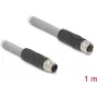 Cabo sensor/atuador DeLOCK 1 m RST M12 cinzento 80537