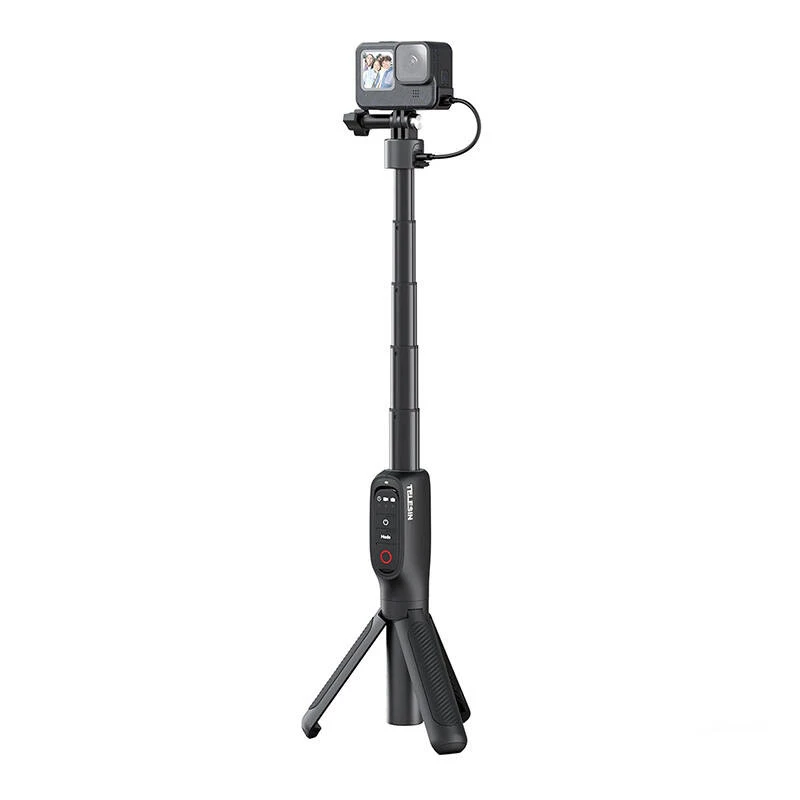 Telesin S1-CSS-01-TGP tripé e suporte selfie com controlo remoto para GoPro Hero 13/12/11/10/9/MAX