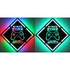 Placa LED Neon MANTA MASNL132RGB Style Neon Lights GAMER ZONE, decoração de parede com iluminação RGB