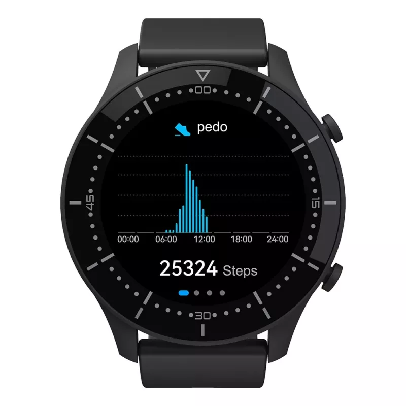 Smartwatch MEDIA-TECH MT870 — ecrã tátil IPS de 1,3 polegadas (3,3 cm), caixa de 51 mm, Bluetooth, preto
