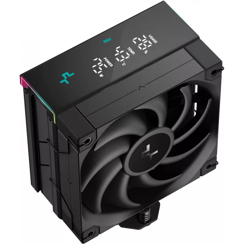 Dissipador de ar DeepCool AK400 Digital PRO — ventoinha 120 mm, PWM, 1850 rpm, FDB, suporta LGA 1700/1200/115x/AM4/AM5, preto