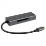 Akasa AK-CR-09BK leitor de cartões 3 em 1 USB 3.2 Gen1 Type-C