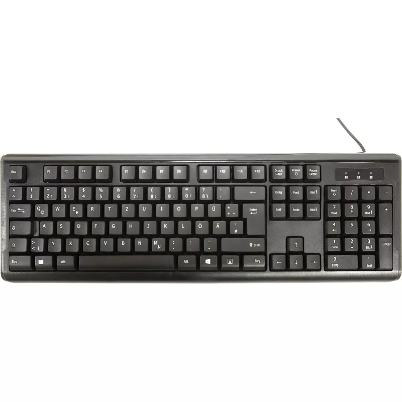 Inter-Tech AC KB-102DE teclado de secretária USB preto 1000dpi 105 teclas com fio (88884138)