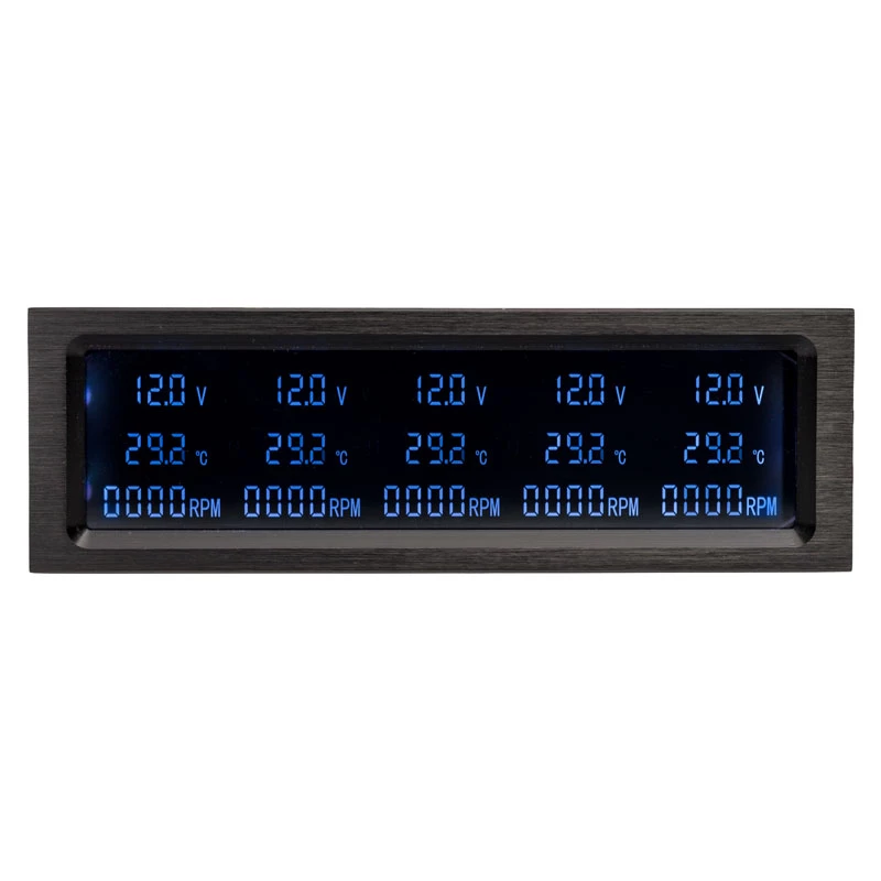 Controlador de ventoinhas Lamptron CP530 — controlador automático de ventoinhas com RGB, preto