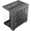 Caixa de PC Silentware View A-RGB preta VIEWpreto — caixa Mid-Tower com iluminação A-RGB