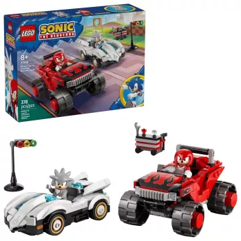 LEGO SONIC THE HEDGEHOG 77118 O Carro do Silver contra o Monster Truck do Knuckles