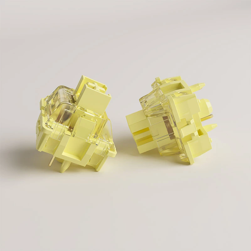 Interruptores mecânicos AKKO V3 Pro Cream Yellow, 5 pinos, lineares, 50 g, 45 unid.