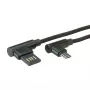 Cabo USB 2.0 ROLINE, angular, Type-A reversível - Micro B, ST/ST, preto, 0,8 m (11.02.8720)