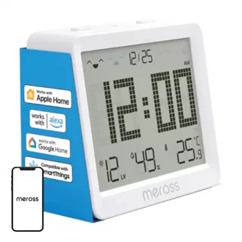 Sensor inteligente de temperatura e humidade Meross MS130-EU — monitor ambiental sem fios