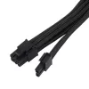 SilverStone PP07E - cabo de extensão de alimentação - PCIe Power 8 pinos (6+2) (M) para PCIe Power 8 pinos (F) - 30 cm - preto (SST-PP07E-