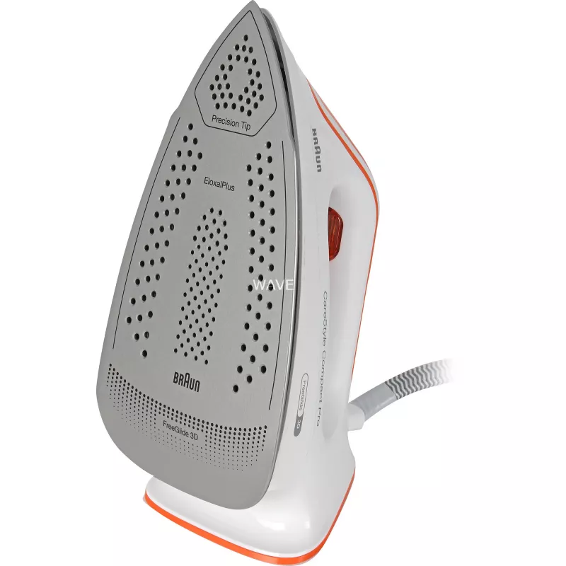 Ferro de engomar Braun CareStyle Compact Pro IS2561WH 2400 W 1,5 L base EloxalPlus laranja, branca