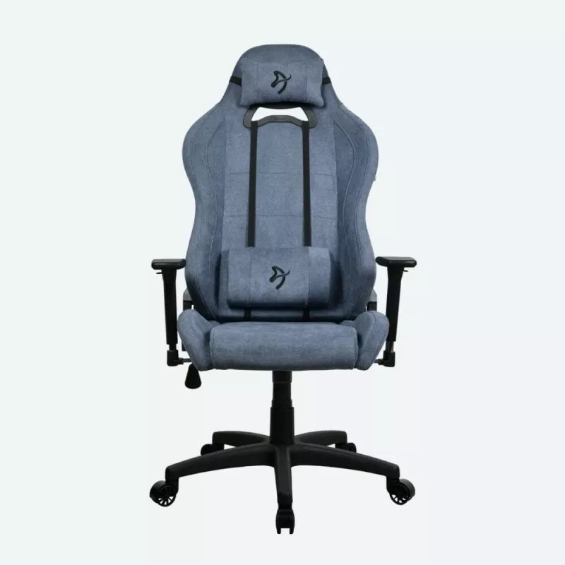 Cadeira gaming Arozzi Torretta SoftFabric Blue — design ergonómico, altura e braços ajustáveis