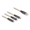 Cabo USB DeLOCK 1,2 m USB 2.0 USB A USB C/Micro-USB B/Lightning Transparente