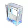 Caixa de PC LOGIC Dart Pro Midi ARGB branco — Midi Tower, ATX, 456×200×385 mm, GPU máx. 34 cm, altura do dissipador da CPU 155 mm, 3x120mm frente + 1x120mm traseira, USB 3.0 x2, USB-C x1