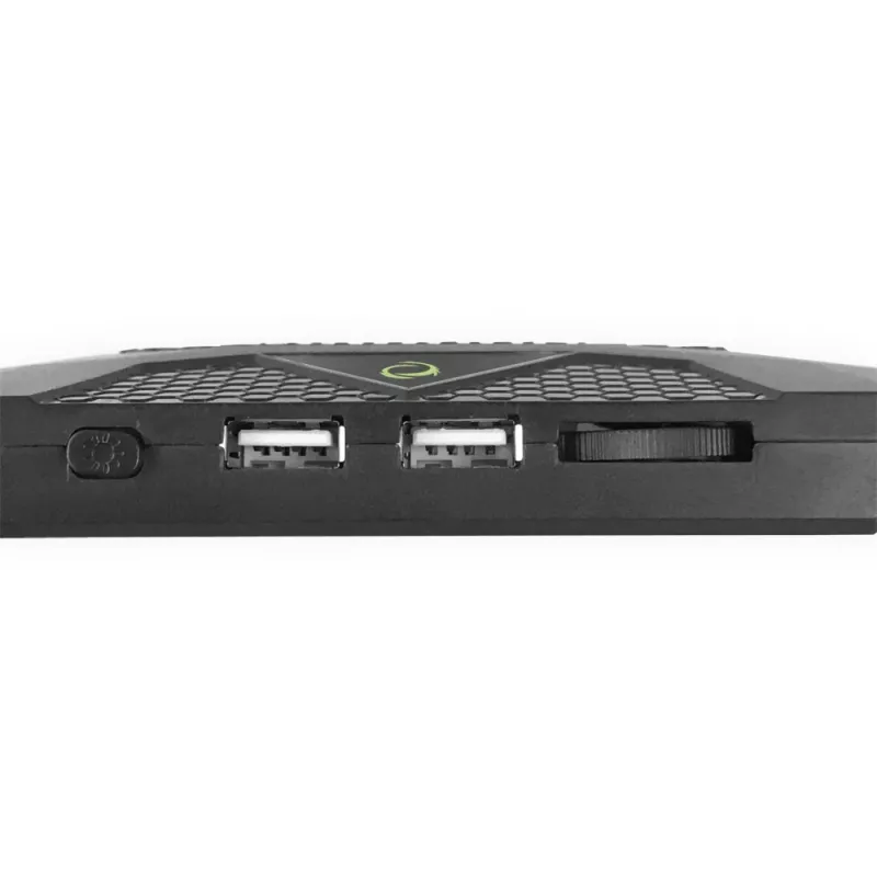 Esperanza Breva EGC107 base de refrigeração gaming para portátil com suporte para telemóvel, 2600 rpm, LED RGB, preta
