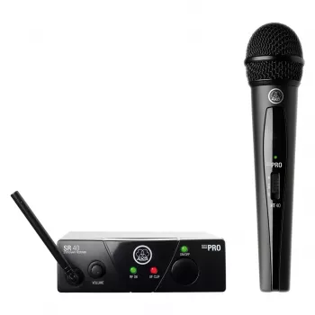 Conjunto de microfone sem fios AKG WMS40 ISM 3 frequência UHF, opções portáteis de lapela/mão