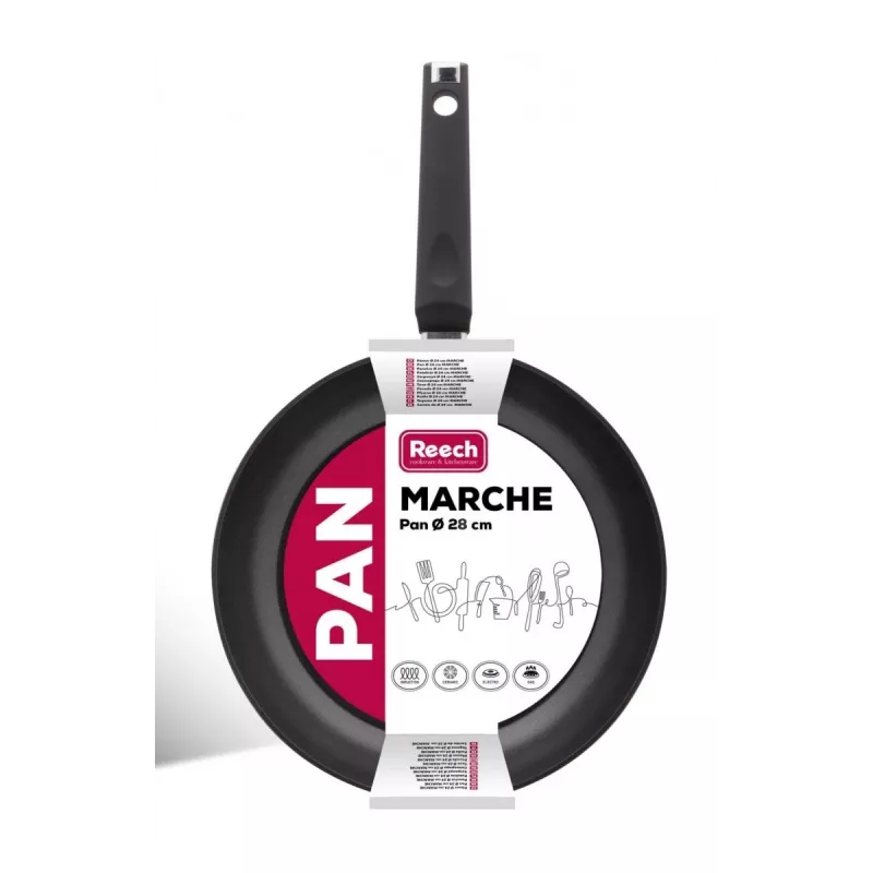 Frigideira de alumínio com revestimento antiaderente LP1003 MARCHE 28 cm preto