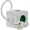 Régua de tomadas Allocacoc PowerCube Extended tipo E 1,5 m 5 tomadas AC interior verde