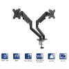 Suporte de mesa para dois monitores Akyga AK-MB-06 com molas a gás, 15-32
