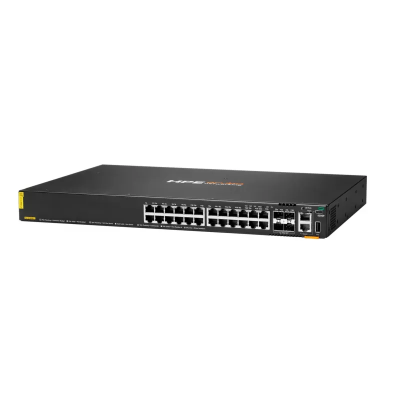 Switch gerido HPE Aruba Networking CX 6200F 24G PoE 4SFP+ 370W